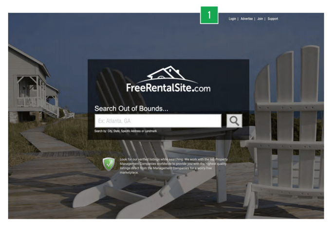 Step 1 - Log into FreeRentalSite